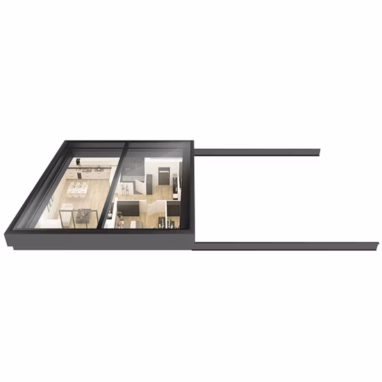 Lucarne de toit avec cadre supérieur en alliage d'aluminium solide, 700x500mm, pour remorque RV, Camping-Car, avec filet anti-insectes et pare-soleil